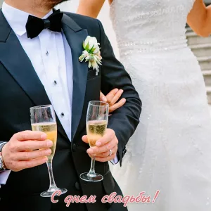 Открытка с днем свадьбы дорогая скачать бесплатно на сайте wishescards.ru