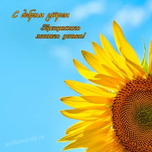 Открытка с добрым утром прекрасного летнего денька скачать бесплатно на сайте wishescards.ru