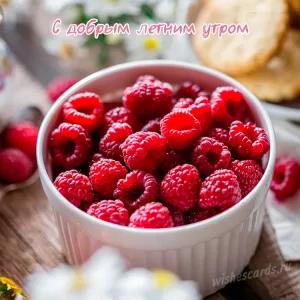 Открытка ягодки для тебя с добрым летним утром скачать бесплатно на сайте wishescards.ru
