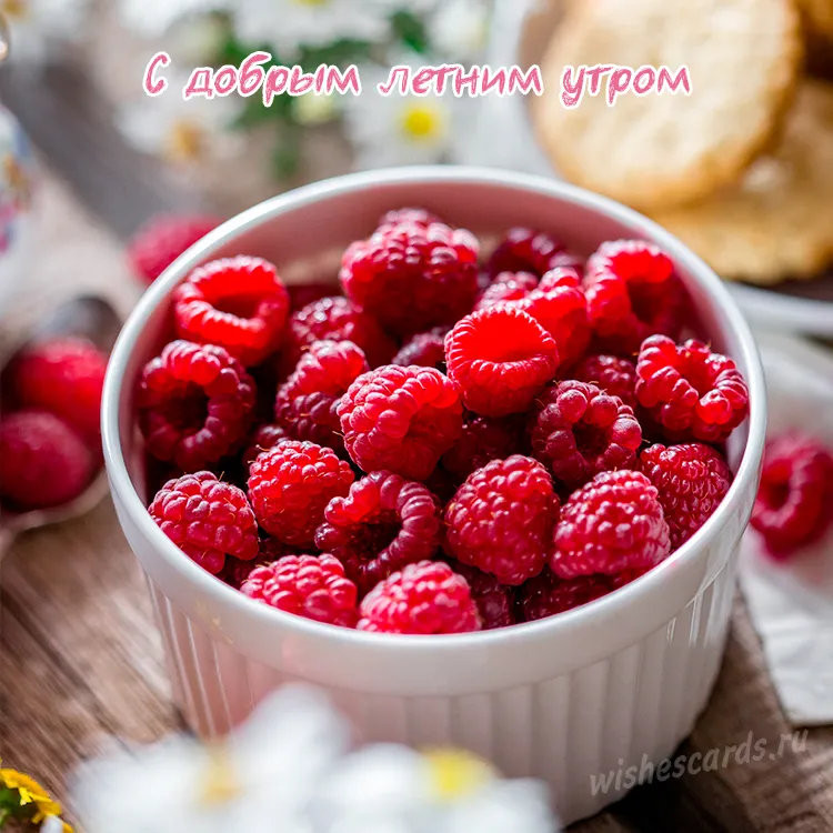 Открытка ягодки для тебя с добрым летним утром скачать бесплатно на сайте wishescards.ru
