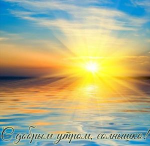 Скачать бесплатно Бесплатная электронная картинка с добрым утром солнышко на сайте WishesCards.ru
