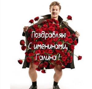 Скачать бесплатно Бесплатная картинка на именины Галины на сайте WishesCards.ru
