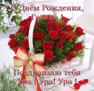 Скачать бесплатно Бесплатная красивая открытка с днем рождения для Галины на сайте WishesCards.ru