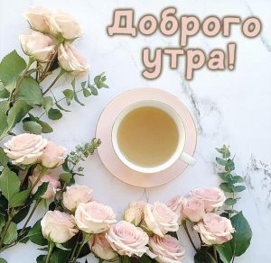 Скачать бесплатно Бесплатная красивая открытка со словами доброго утра на сайте WishesCards.ru