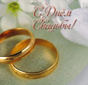 Скачать бесплатно Бесплатная открытка ко дню свадьбы на сайте WishesCards.ru