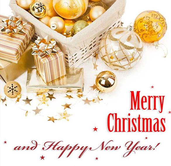 Скачать бесплатно Бесплатная открытка merry christmas на сайте WishesCards.ru