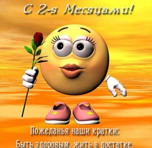 Скачать бесплатно Бесплатная открытка на 2 месяца мальчика на сайте WishesCards.ru