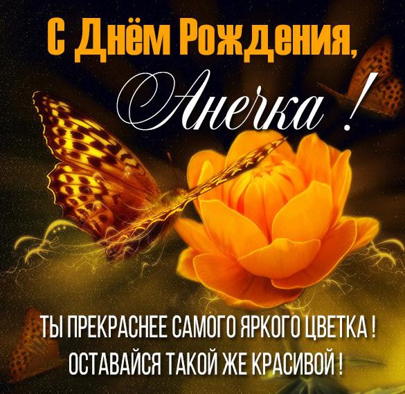 Скачать бесплатно Бесплатная открытка с днем рождения Анечка на сайте WishesCards.ru