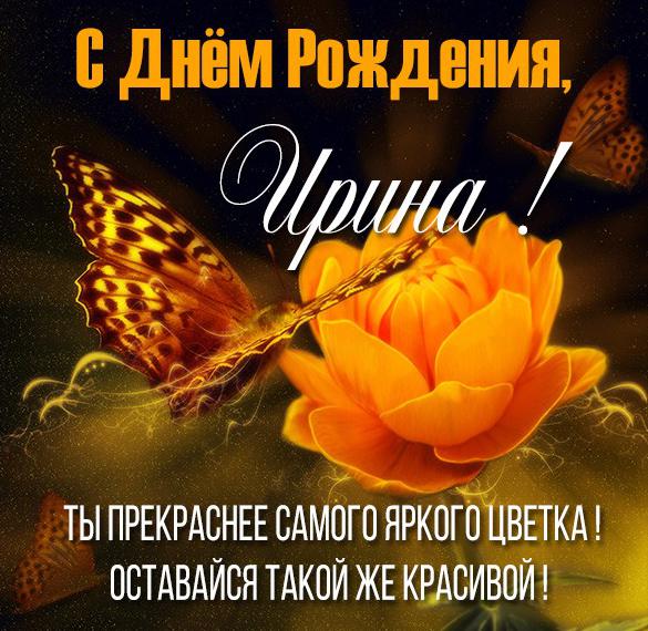 Скачать бесплатно Бесплатная открытка с днем рождения для Ирины на сайте WishesCards.ru