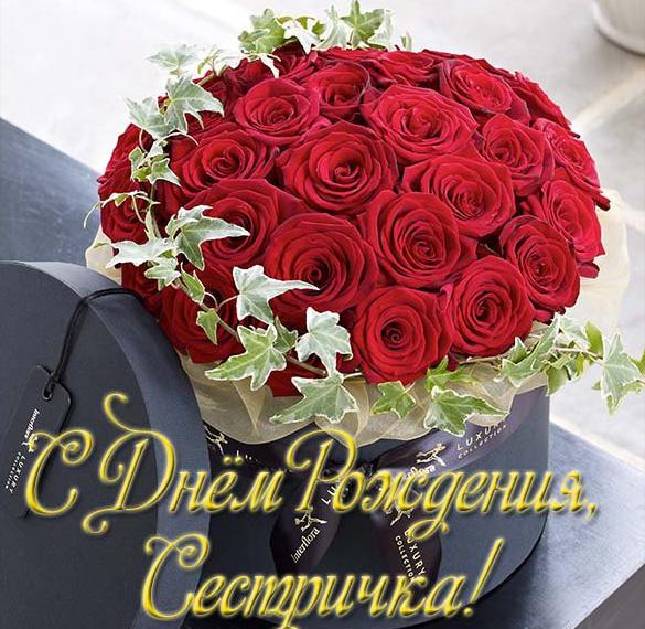 Скачать бесплатно Бесплатная открытка с днем рождения сестричка на сайте WishesCards.ru