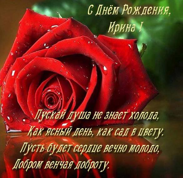 Скачать бесплатно Бесплатная открытка с днем рождения женщине Ирине на сайте WishesCards.ru