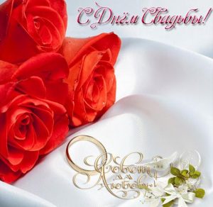 Скачать бесплатно Бесплатная поздравительная открытка со свадьбой на сайте WishesCards.ru