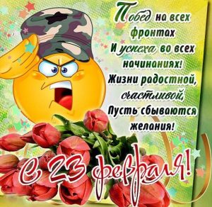 Скачать бесплатно Детская фото открытка к 23 февраля для мальчиков на сайте WishesCards.ru