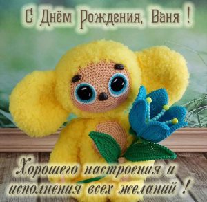 Скачать бесплатно Детская картинка с днем рождения Ваня на сайте WishesCards.ru