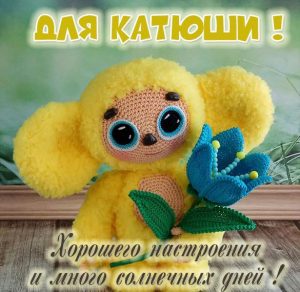 Скачать бесплатно Детская картинка с именем Катюша на сайте WishesCards.ru