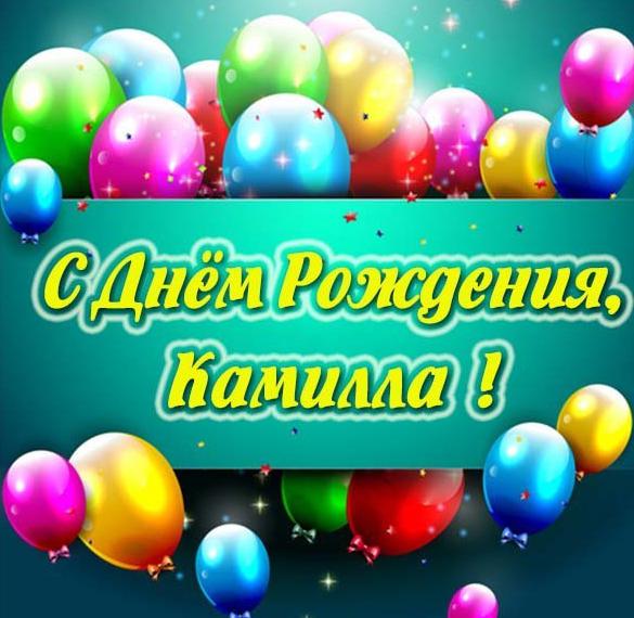 Скачать бесплатно Детская открытка с днем рождения Камилла на сайте WishesCards.ru
