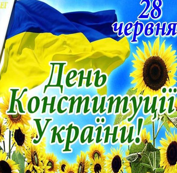 Скачать бесплатно Электронная открытка на день конституции Украины на сайте WishesCards.ru
