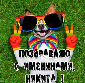 Скачать бесплатно Электронная открытка на именины Никиты на сайте WishesCards.ru