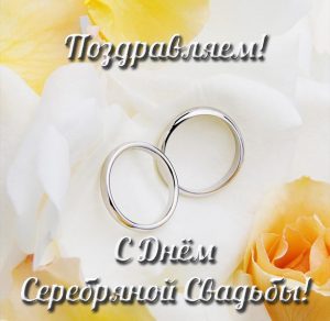 Скачать бесплатно Электронная открытка на серебряную свадьбу на сайте WishesCards.ru