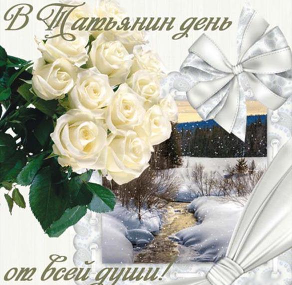 Скачать бесплатно Электронная открытка с прекрасным поздравлением с днем Татьяны на сайте WishesCards.ru