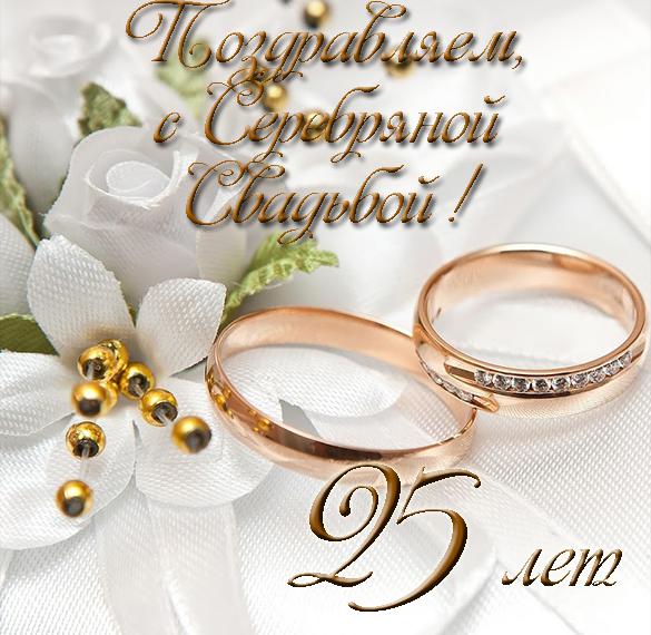 Скачать бесплатно Электронная открытка с серебряной свадьбой на сайте WishesCards.ru