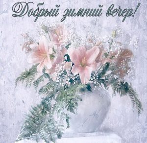 Скачать бесплатно Фото добрый зимний вечер на сайте WishesCards.ru