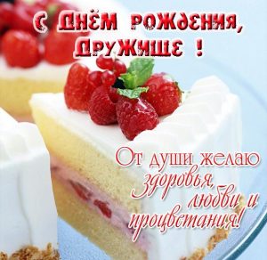 Скачать бесплатно Фото открытка для друга с днем рождения на сайте WishesCards.ru