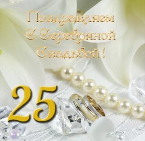Скачать бесплатно Фото открытка с серебряной свадьбой на сайте WishesCards.ru