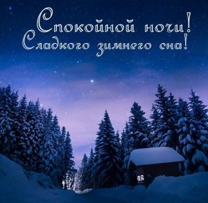 Скачать бесплатно Фото спокойной ночи зимы на сайте WishesCards.ru