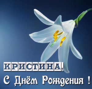 Скачать бесплатно Именная картинка с днем рождения Кристина на сайте WishesCards.ru