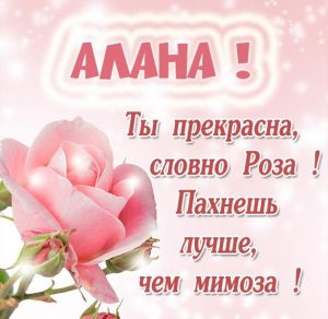 Скачать бесплатно Картинка Алана красавица на сайте WishesCards.ru