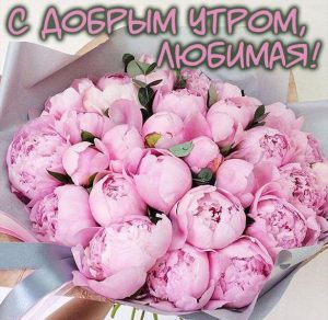 Скачать бесплатно Картинка букет цветов с добрым утром любимая на сайте WishesCards.ru