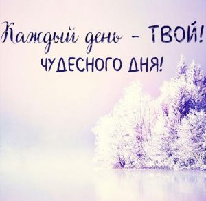 Скачать бесплатно Картинка чудесного дня со словами на сайте WishesCards.ru