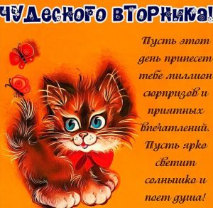 Скачать бесплатно Картинка чудесного вторника и доброго дня на сайте WishesCards.ru