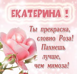 Скачать бесплатно Картинка девушке Екатерине на сайте WishesCards.ru