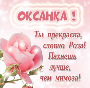 Скачать бесплатно Картинка для Оксанки на сайте WishesCards.ru