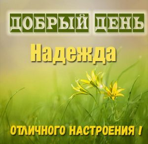 Скачать бесплатно Картинка добрый день Надежда на сайте WishesCards.ru