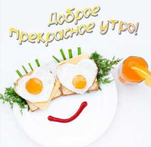 Скачать бесплатно Картинка доброе прекрасное утро с приколом на сайте WishesCards.ru