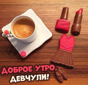 Скачать бесплатно Картинка доброе утро девчули прикольная смешная на сайте WishesCards.ru