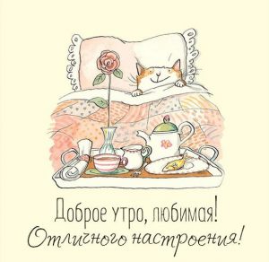 Скачать бесплатно Картинка доброе утро любимая прикольная смешная на сайте WishesCards.ru