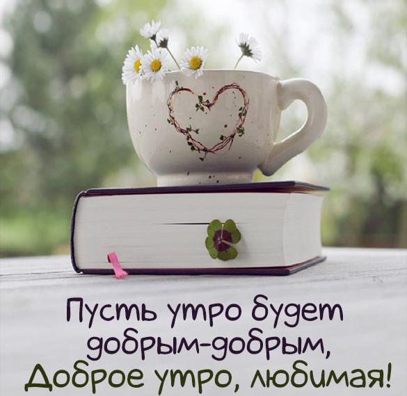 Скачать бесплатно Картинка доброе утро любимая с надписью на сайте WishesCards.ru
