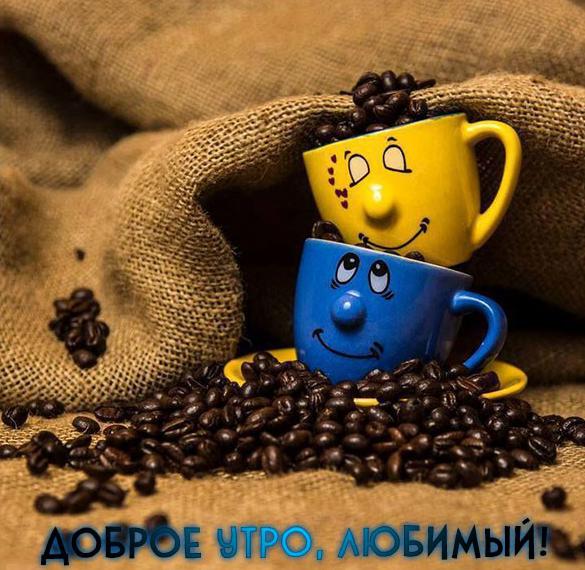 Скачать бесплатно Картинка доброе утро любимый забавная на сайте WishesCards.ru