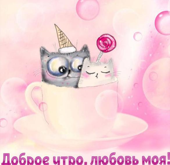 Скачать бесплатно Картинка доброе утро любовь моя девушке на сайте WishesCards.ru