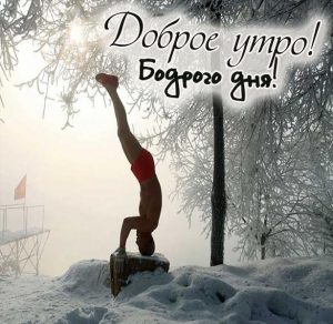 Скачать бесплатно Картинка доброе утро зимы прикольная на сайте WishesCards.ru