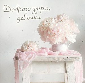 Скачать бесплатно Картинка доброго утра цветы девочки на сайте WishesCards.ru