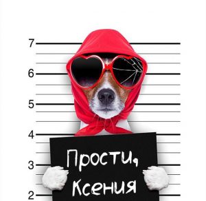 Скачать бесплатно Картинка Ксения прости на сайте WishesCards.ru