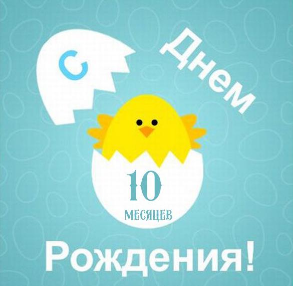 Скачать бесплатно Картинка на 10 месяцев ребенку на сайте WishesCards.ru