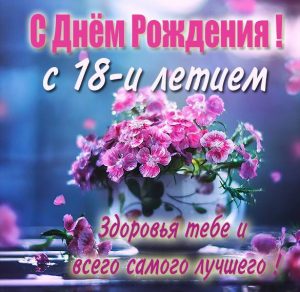 Скачать бесплатно Картинка на 18 лет девочке на сайте WishesCards.ru