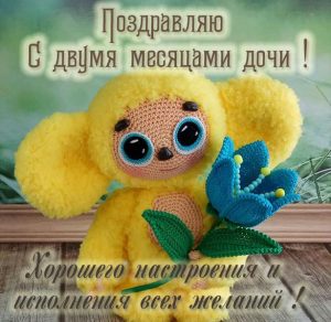 Скачать бесплатно Картинка на 2 месяца дочке на сайте WishesCards.ru
