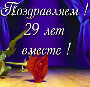 Скачать бесплатно Картинка на 29 лет совместной жизни на сайте WishesCards.ru